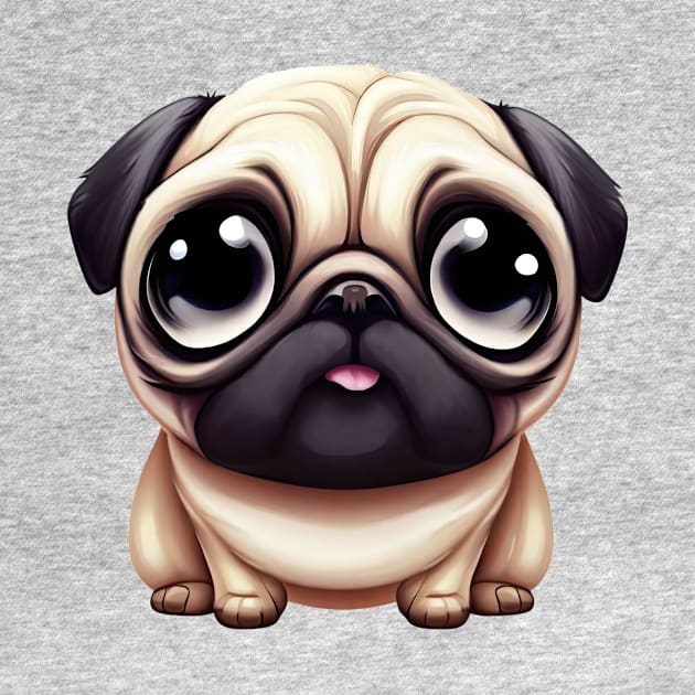 Vibrant Pug Illustration by Art By Mojo